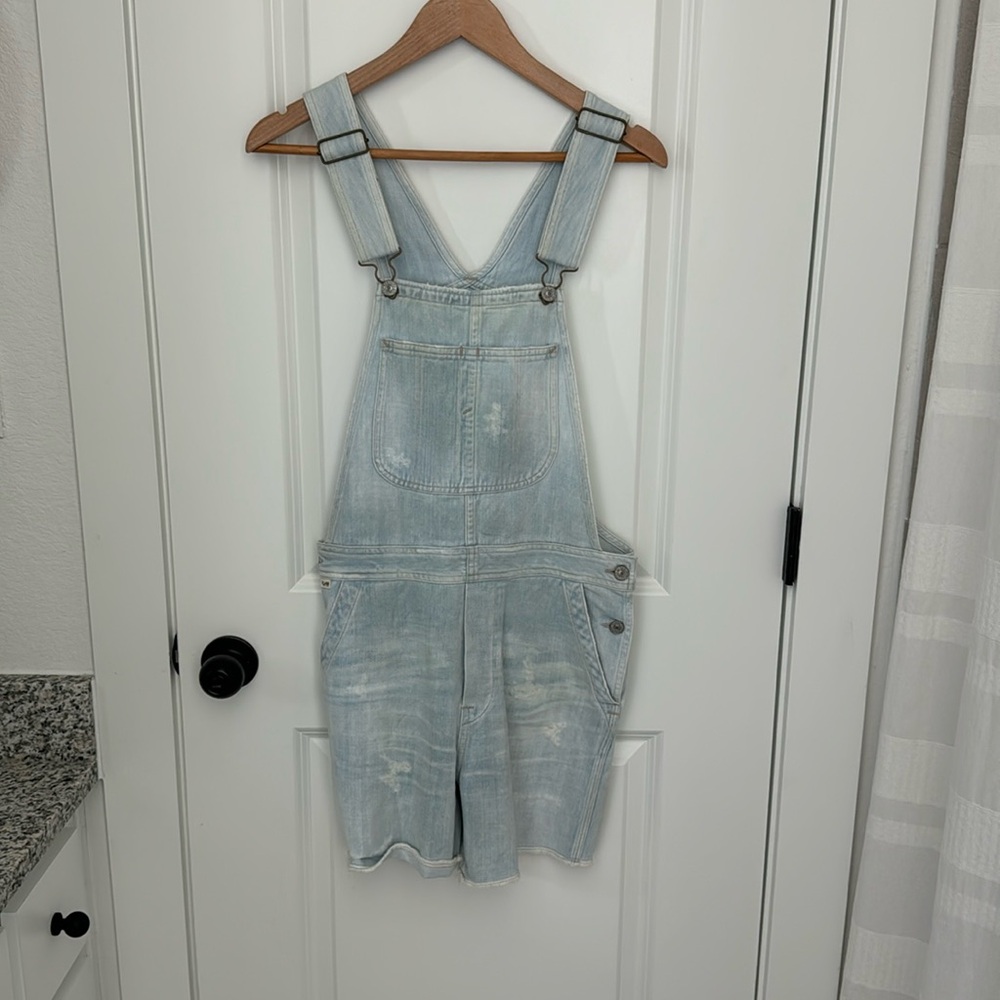 Citizens of Humanity bleached denim overalls